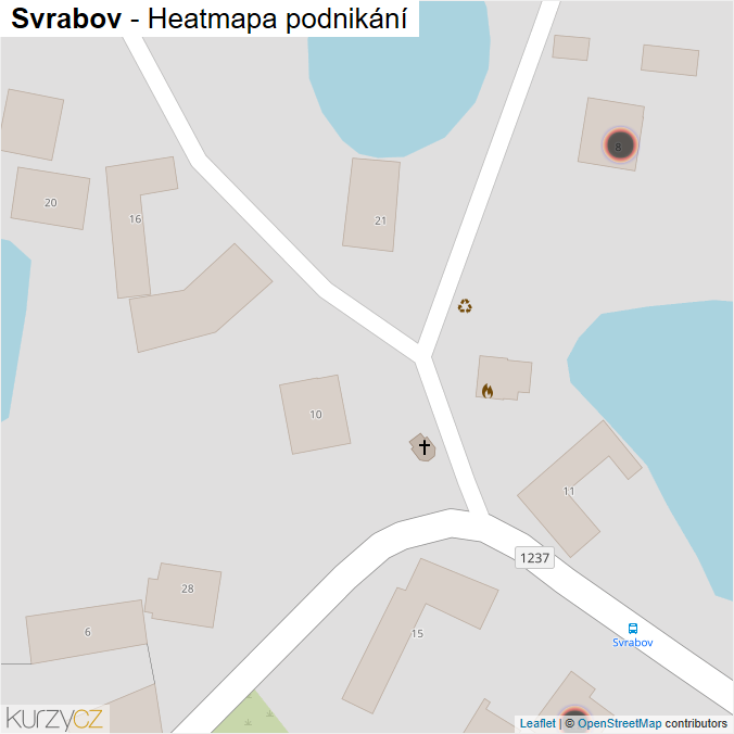 Mapa Svrabov - Firmy v obci.