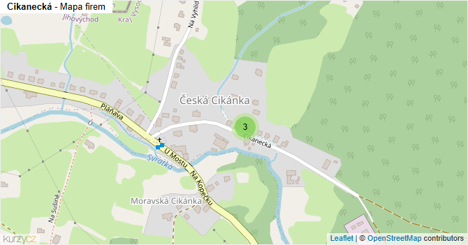 Cikanecká - mapa firem