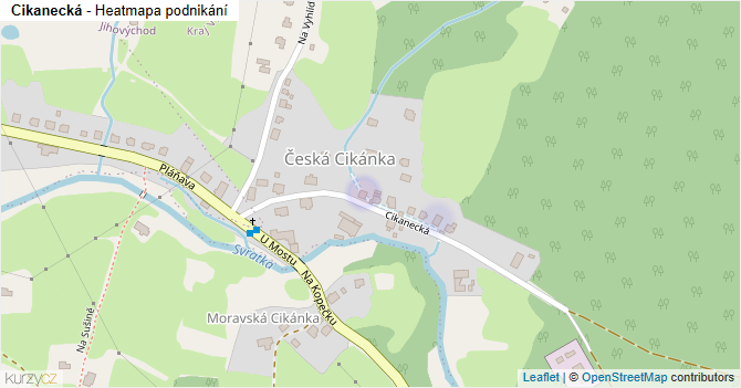 Cikanecká - mapa podnikání
