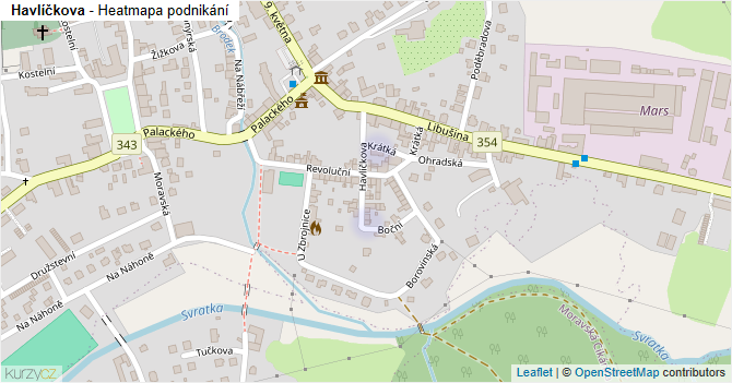 Havlíčkova - mapa podnikání
