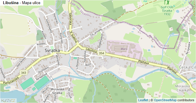 Libušina - mapa ulice