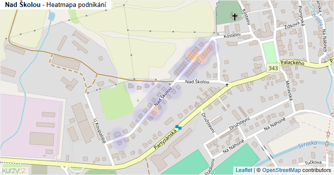 Nad Školou - mapa podnikání