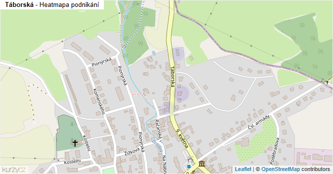 Táborská - mapa podnikání