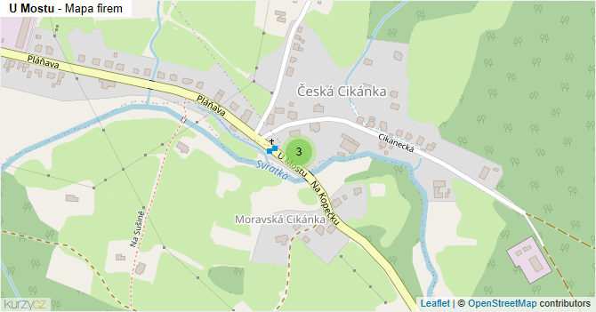U Mostu - mapa firem