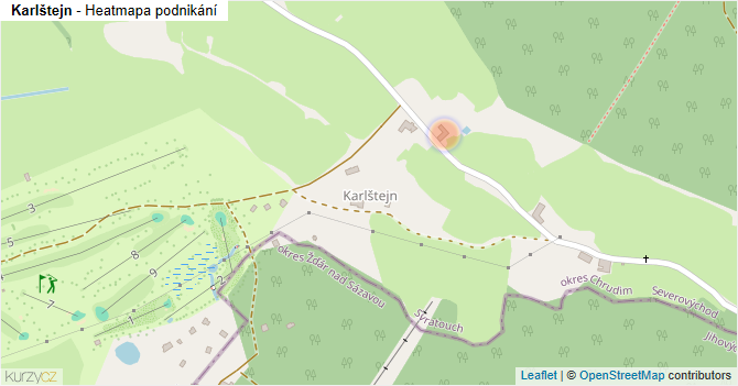 Karlštejn - mapa podnikání