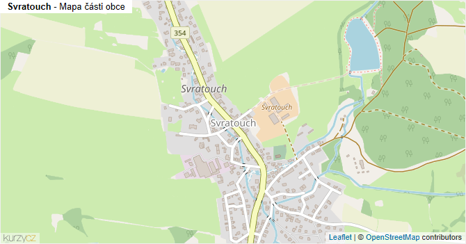Svratouch - mapa části obce