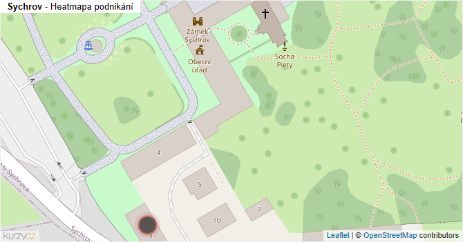 Sychrov - mapa podnikání