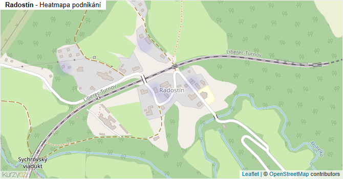 Radostín - mapa podnikání