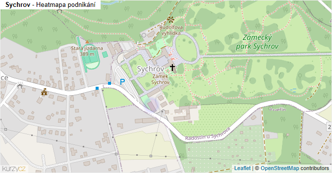 Sychrov - mapa podnikání