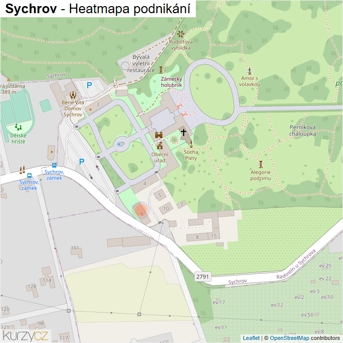 Mapa Sychrov - Firmy v části obce.