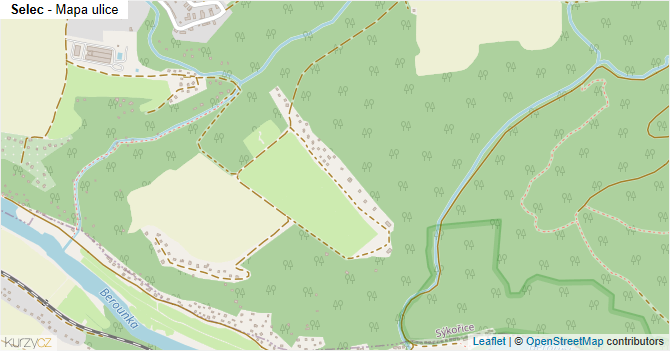 Selec - mapa ulice