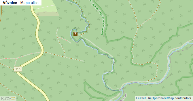 Vůznice - mapa ulice