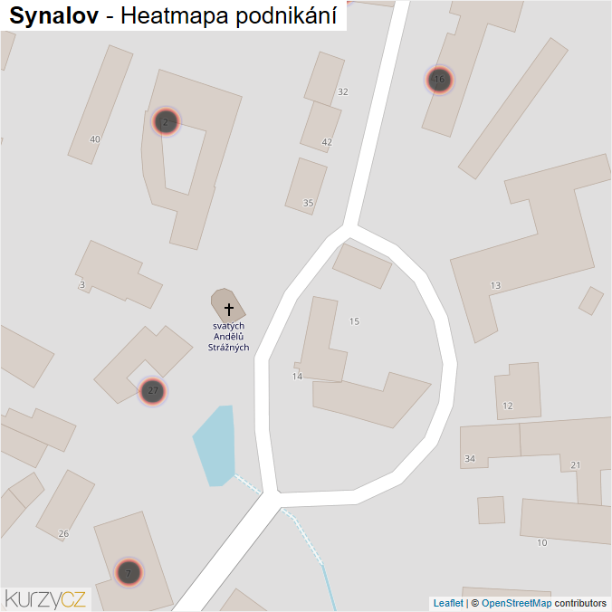 Mapa Synalov - Firmy v obci.