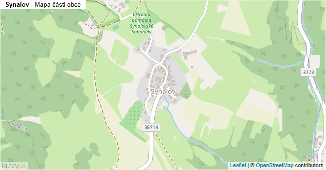 Synalov - mapa části obce
