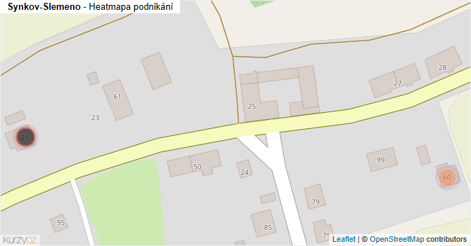 Synkov-Slemeno - mapa podnikání