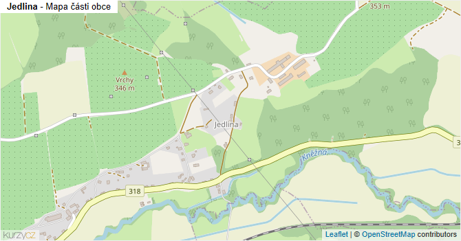 Jedlina - mapa části obce