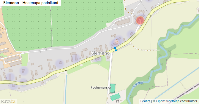 Slemeno - mapa podnikání