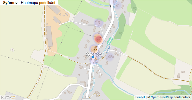 Syřenov - mapa podnikání