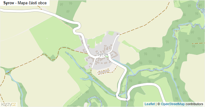 Syrov - mapa části obce