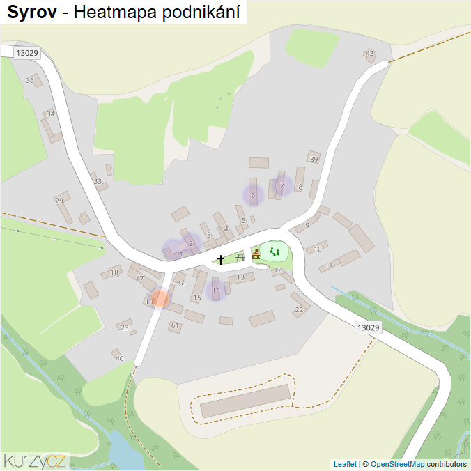 Mapa Syrov - Firmy v části obce.