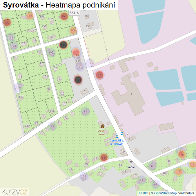 Mapa Syrovátka - Firmy v části obce.
