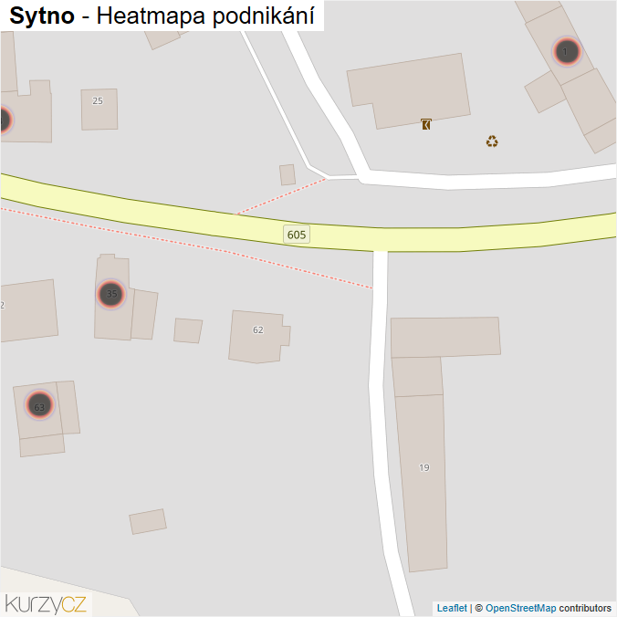 Mapa Sytno - Firmy v obci.