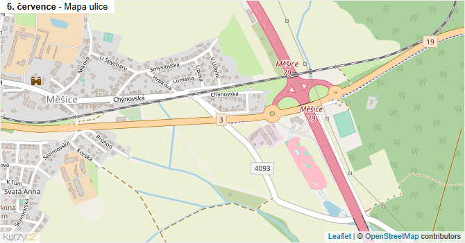 6. července - mapa ulice