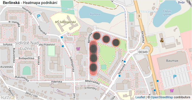 Berlínská - mapa podnikání