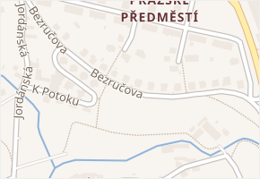 Bezručova v obci Tábor - mapa ulice