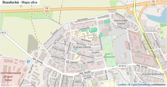 Buzulucká - mapa ulice