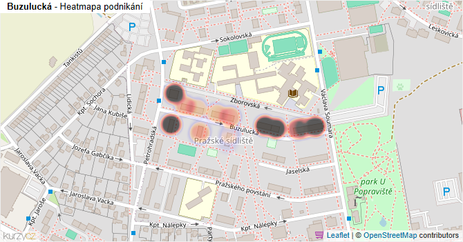 Buzulucká - mapa podnikání