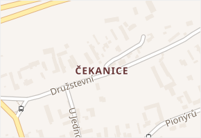 Čekanice v obci Tábor - mapa části obce