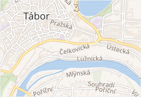 Čelkovická v obci Tábor - mapa ulice