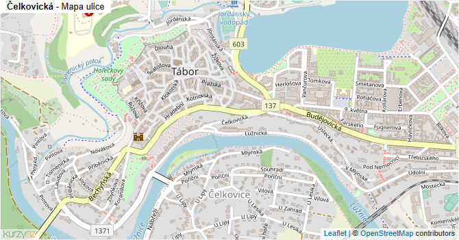 Čelkovická - mapa ulice