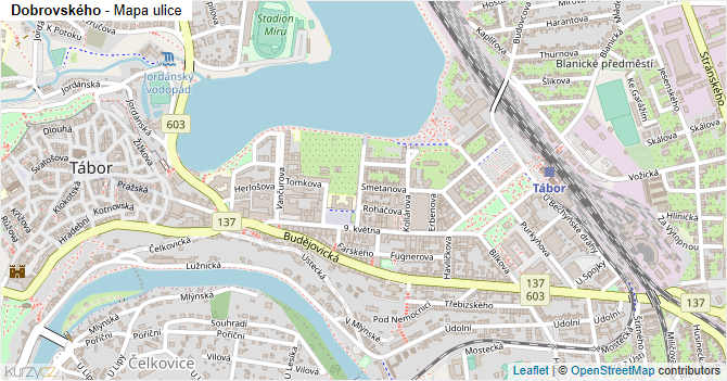 Dobrovského - mapa ulice