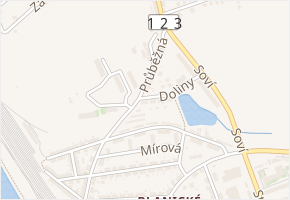 Doliny v obci Tábor - mapa ulice