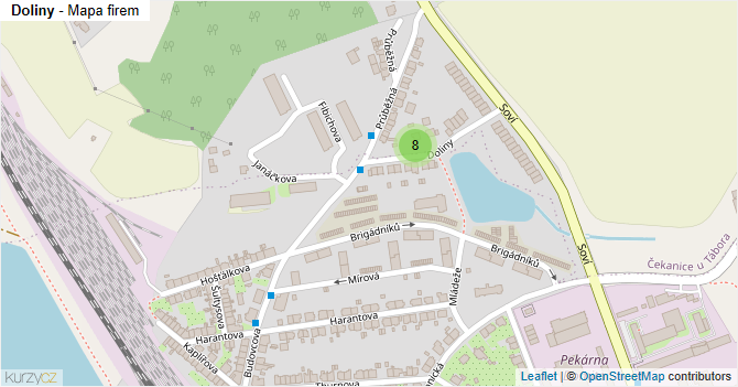 Doliny - mapa firem