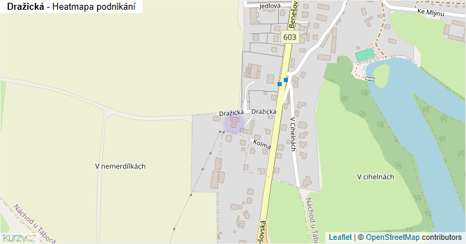 Dražická - mapa podnikání