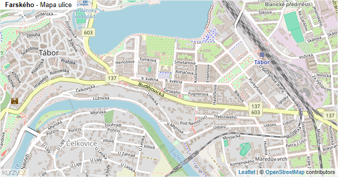 Farského - mapa ulice