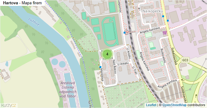 Hartova - mapa firem