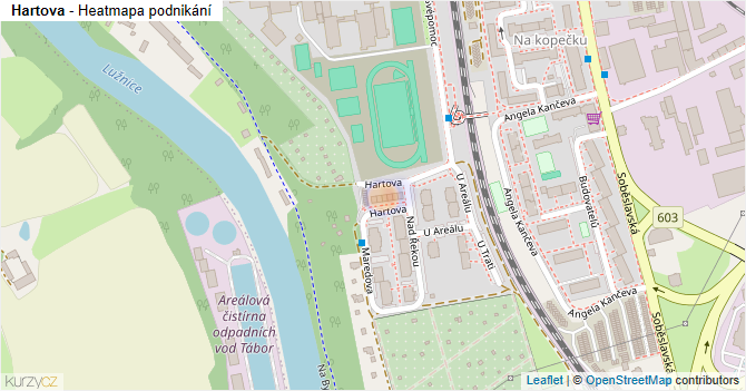 Hartova - mapa podnikání