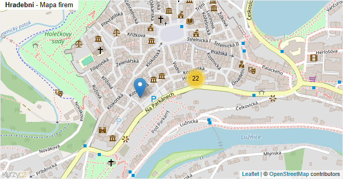 Hradební - mapa firem