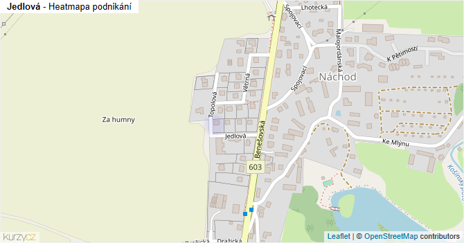 Jedlová - mapa podnikání