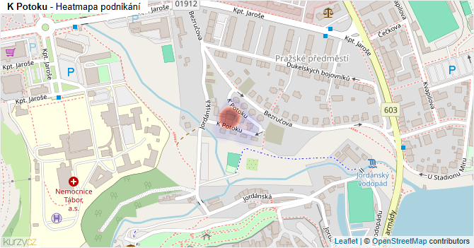 K Potoku - mapa podnikání