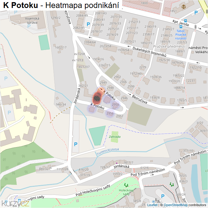 Mapa K Potoku - Firmy v ulici.