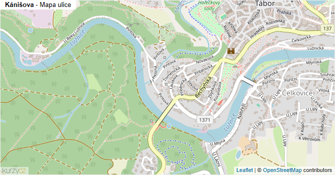Kánišova - mapa ulice
