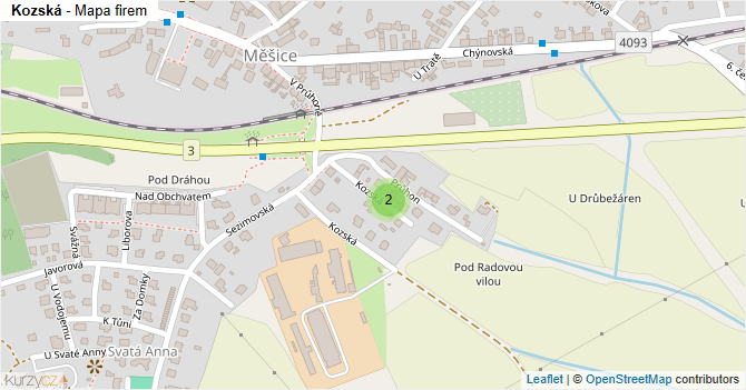 Kozská - mapa firem