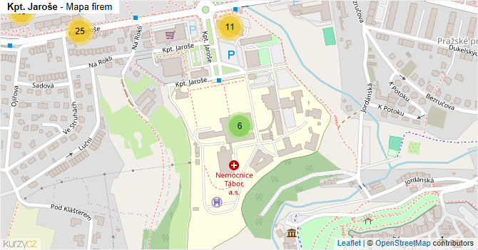 Kpt. Jaroše - mapa firem
