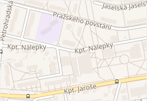 Kpt. Nálepky v obci Tábor - mapa ulice