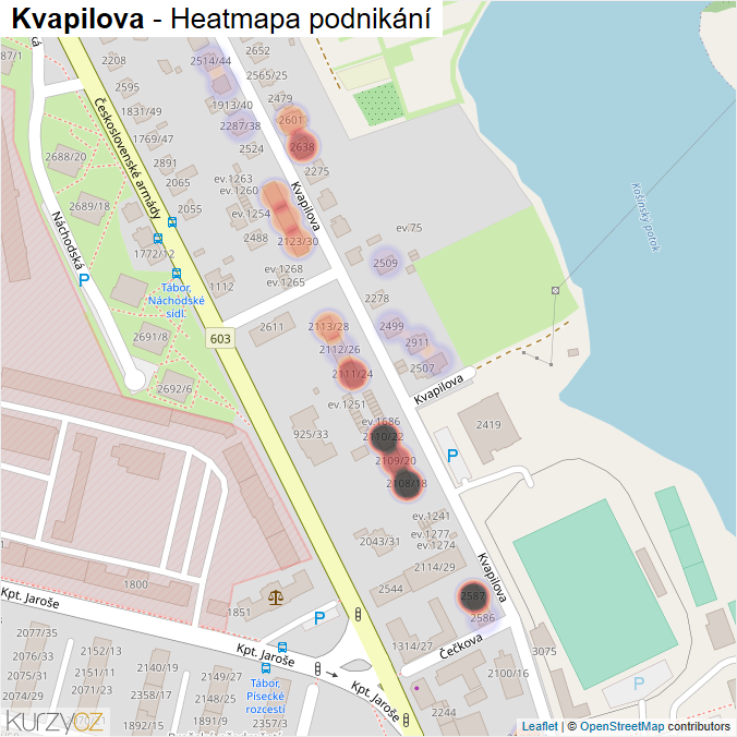 Mapa Kvapilova - Firmy v ulici.